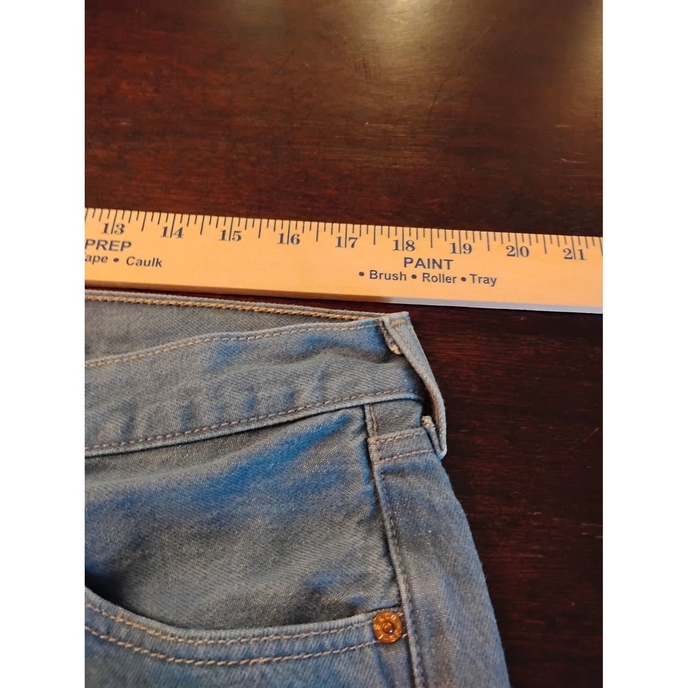 Levis 501 Original Fit Mens Blue Straight Leg Button Fly Denim Jeans 38x29 - Picture 7 of 9